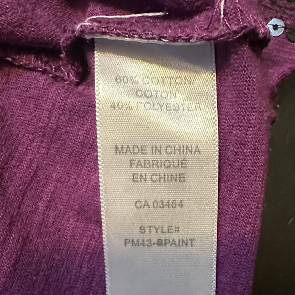 🌸Revolution Plum Tank Top with Ebony Stripes - Picture 4 of 5